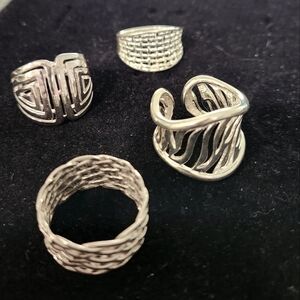 Sterling Silver Ring Bundle! Clearance Price! All Size 12
